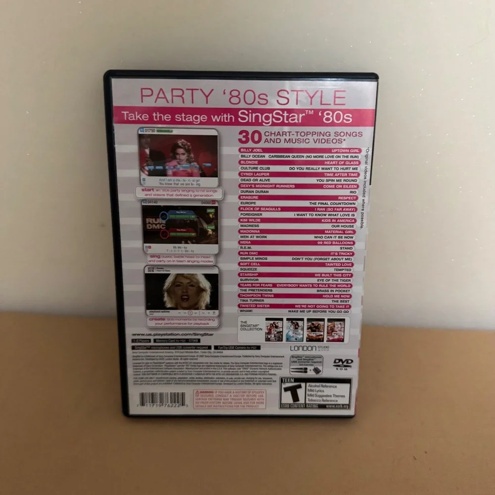 PlayStation 2 Singstar‎ 80s Game with Disc and Case - Picture 2 of 4